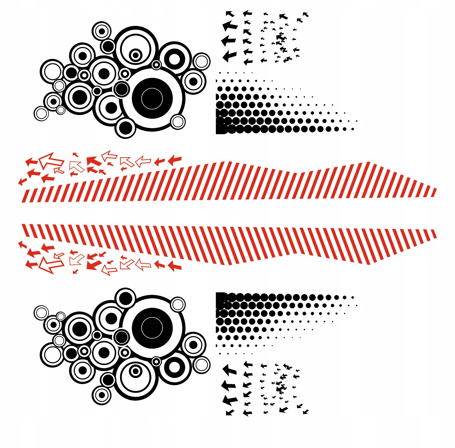 NAKLEJKI na Auto MOTYW KOLA STRZALKI 90cm x10 m Producent code MG1105