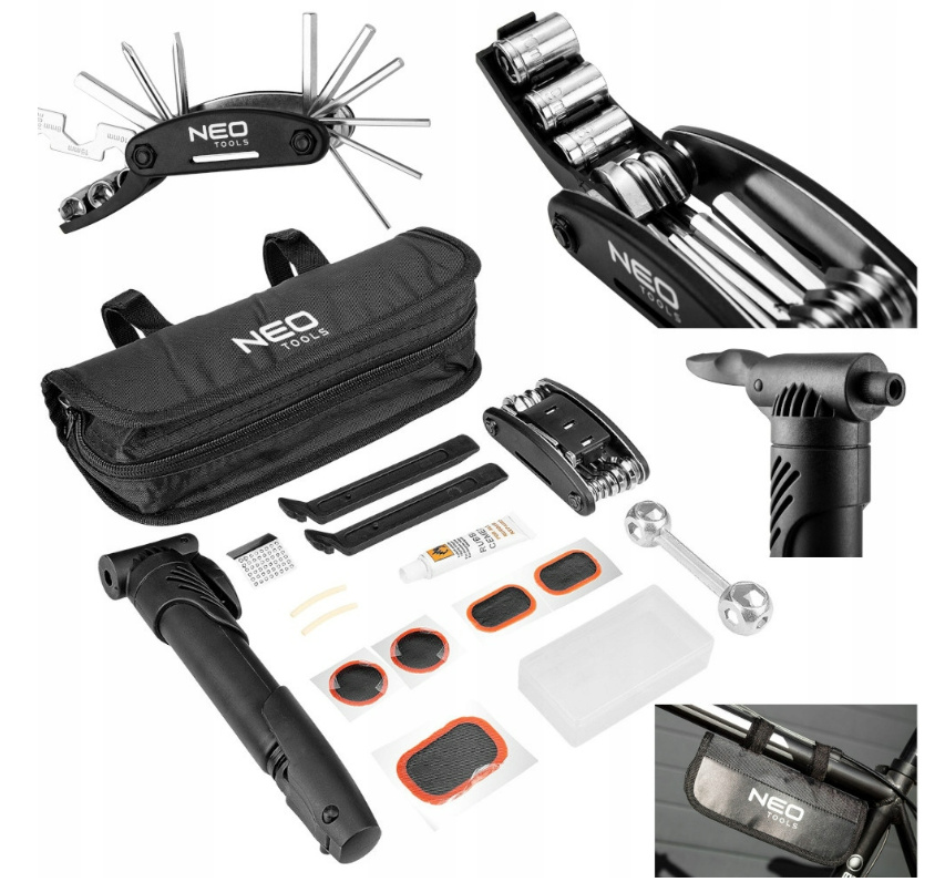 Neo Multitool Rowerowy Zestaw Naprawczy Opon Kół W Etui 91-013