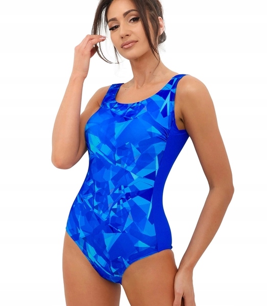 Vzorované jednodílné plavky komfort a styl 3XL