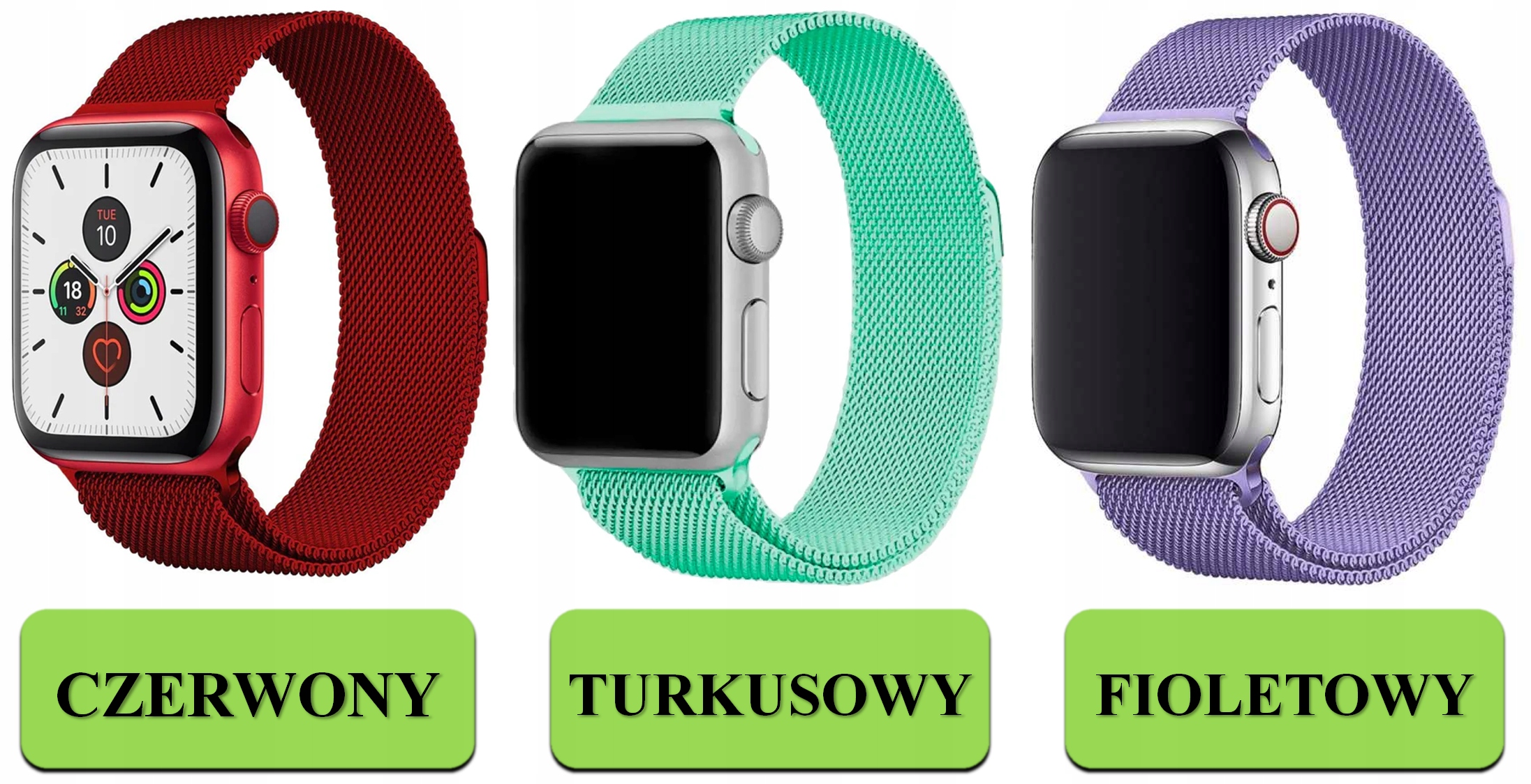 PASEK DO APPLE WATCH 4 5 6 7 8 9 10 11 SE 42MM 44MM 45MM 46MM 49MM 15 KLR. Waga produktu z opakowaniem jednostkowym 0.1 kg