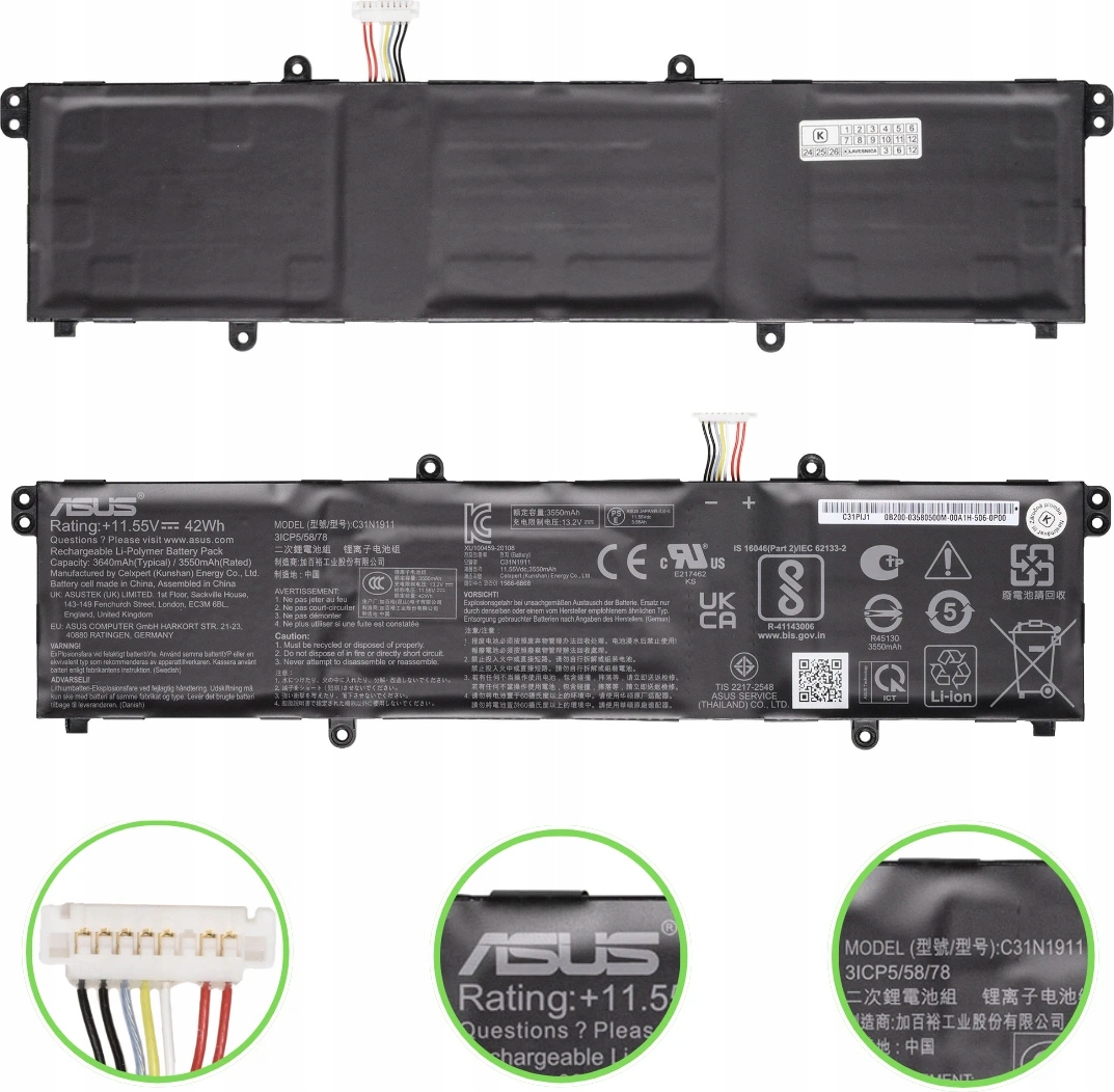 Originál Batéria Asus B31N1911 0B200-03580300