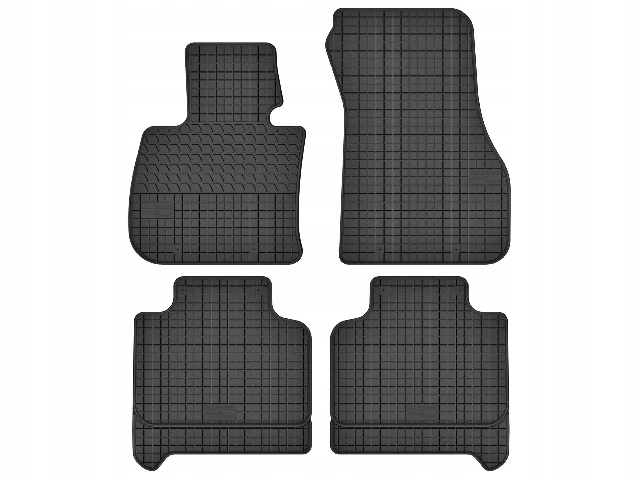 Dywaniki gumowe do Bmw 2 F45 2014-2022 komplet 4 szt. na wymiar rzepy rant