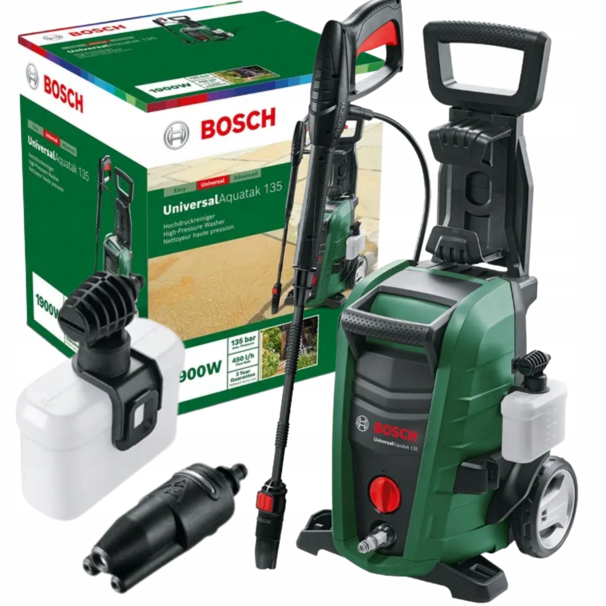 Myjka Ciśnieniowa 35 1900W 135 barów 410 l/h Bosch Universalaquatak 135