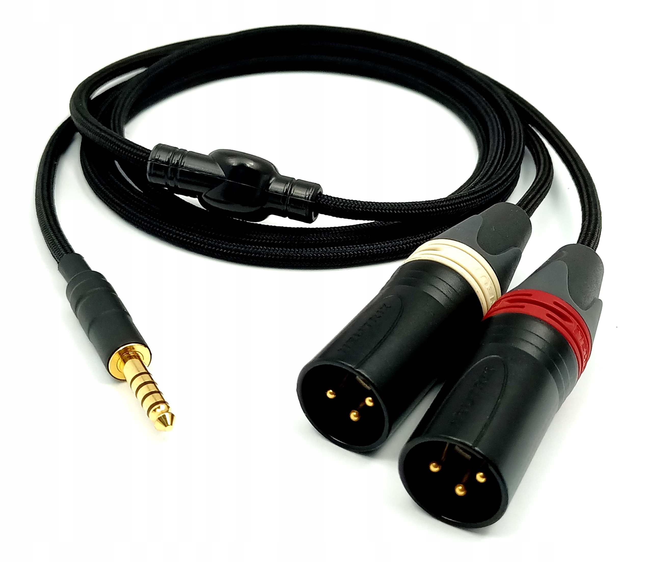 Kabel ručně vyrobený, vyvážený konektor 4,4 mm 2 x Xlr 3PIN, délka 60 cm