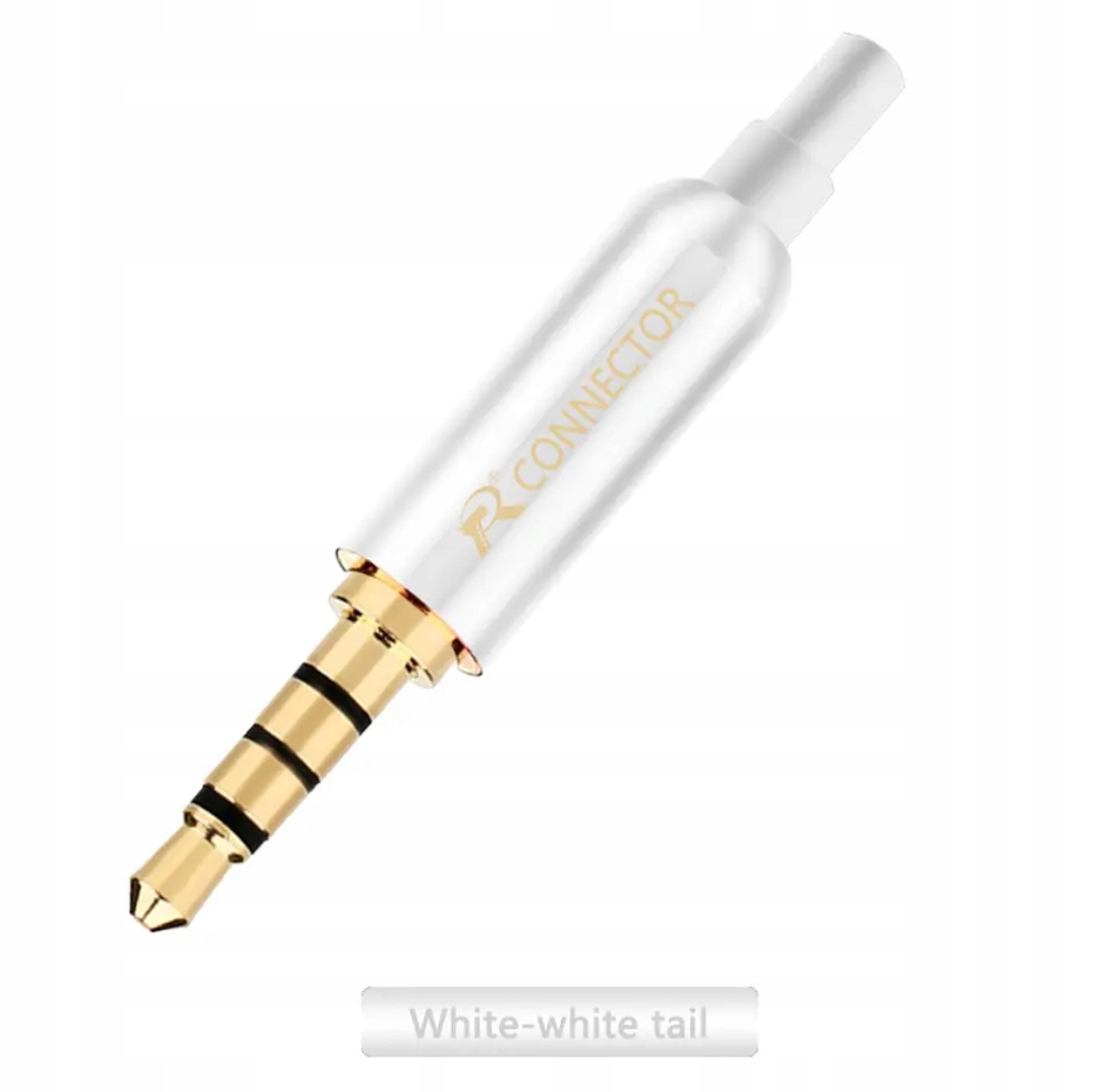 

Wtyk miniJack 3.5mm Hi-Fi Rconnector 4 pola Biały