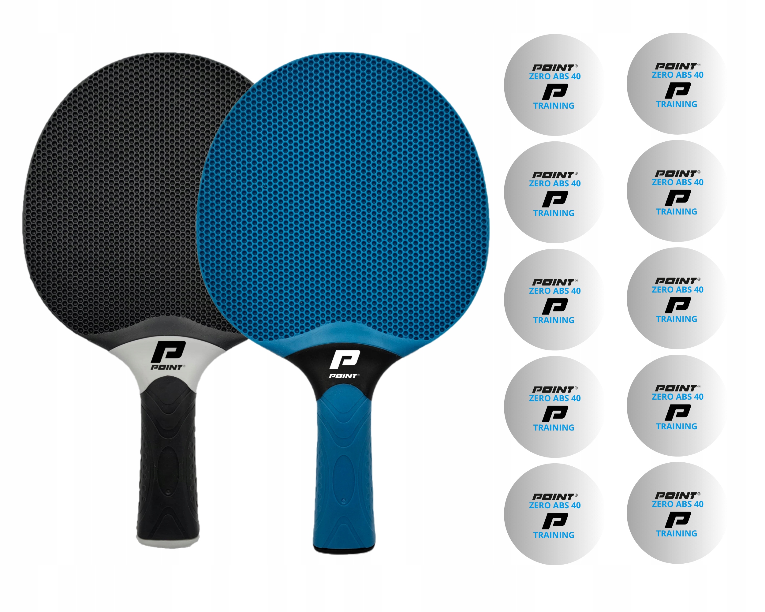 Zestaw rakietek Outdoor Point School Blue/black 10 piłeczek!