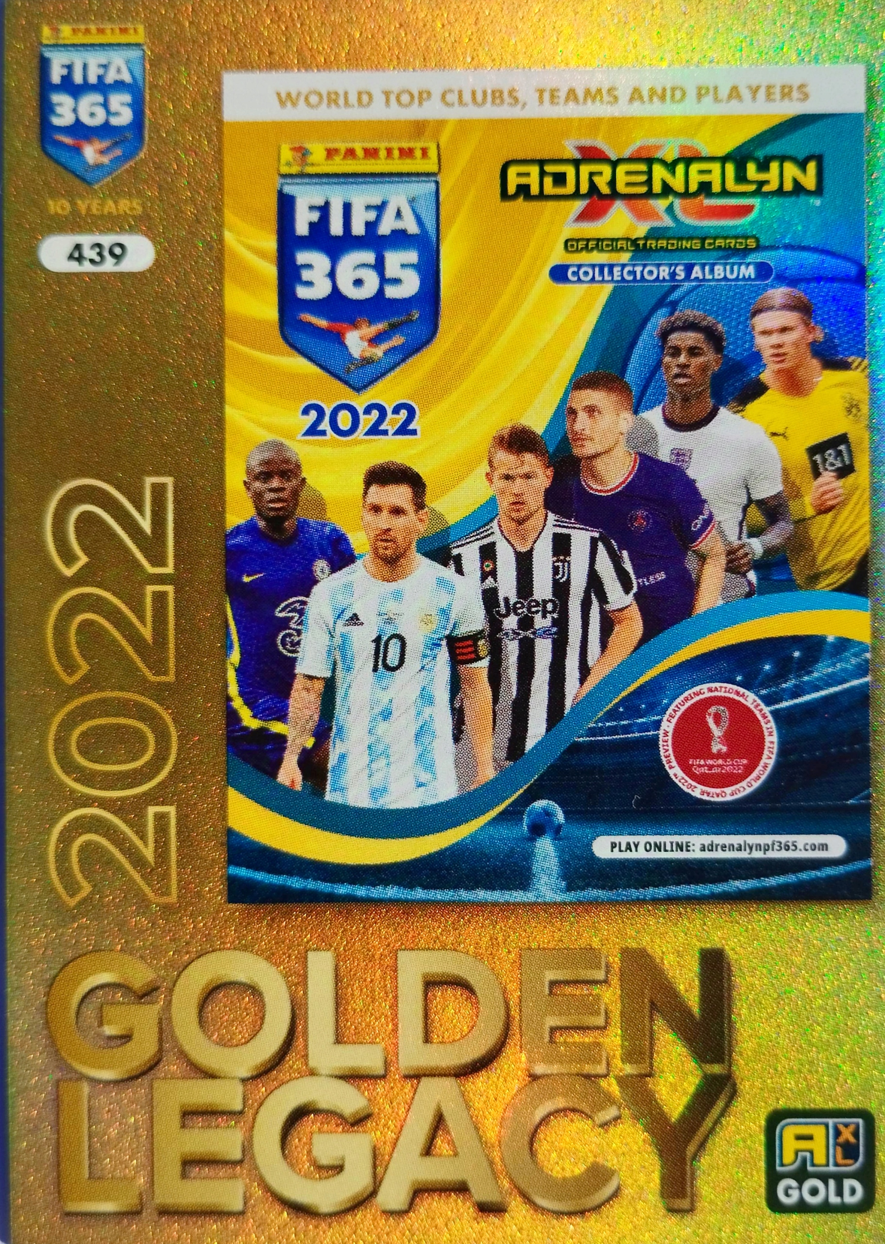 Panini karty piłkarskie Fifa 365 2025 Gold 439 Golden Legacy 2022