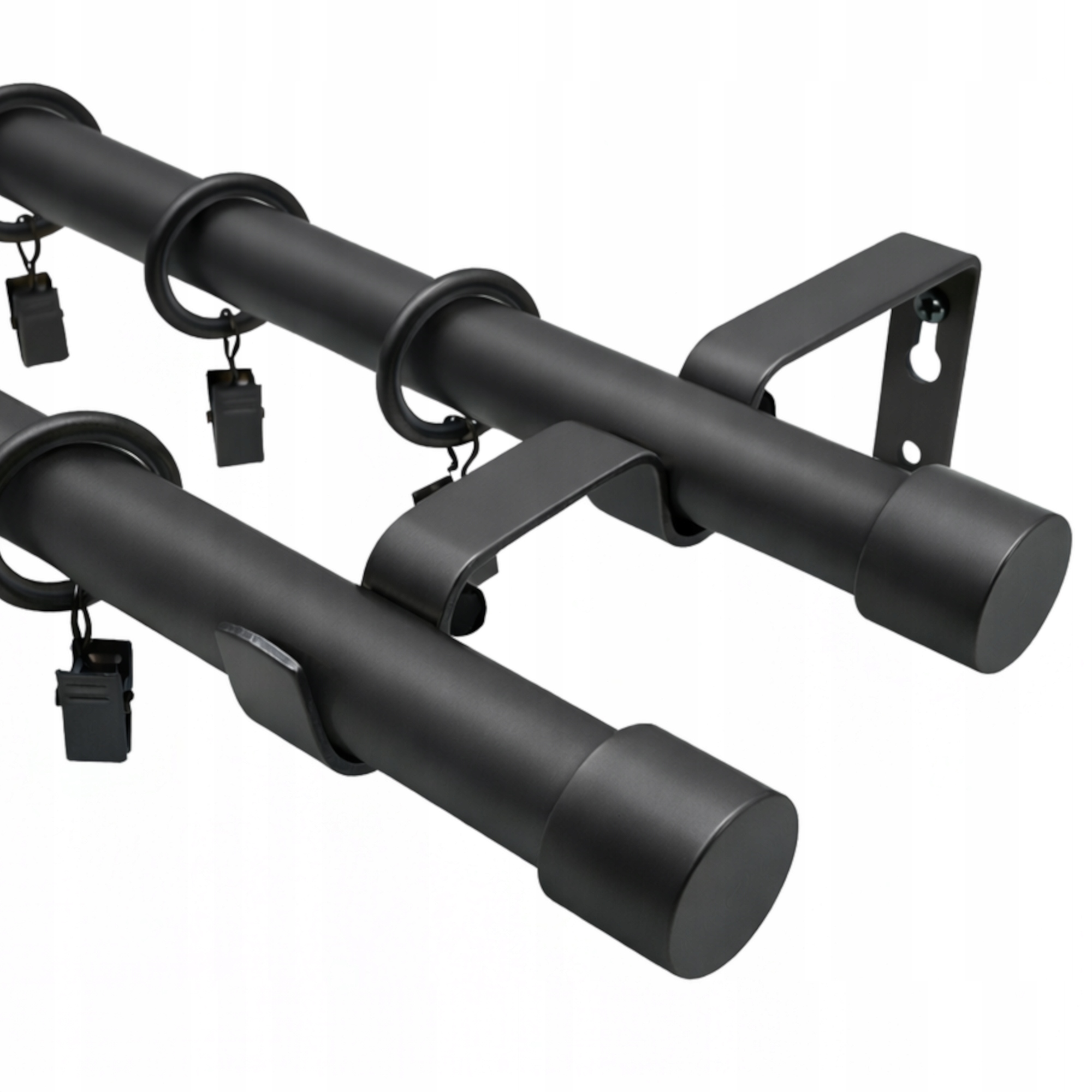 Garnýž kovový Loft Smart dvojitý 19 19 mm záclonové tyče Mix Barev 300 cm