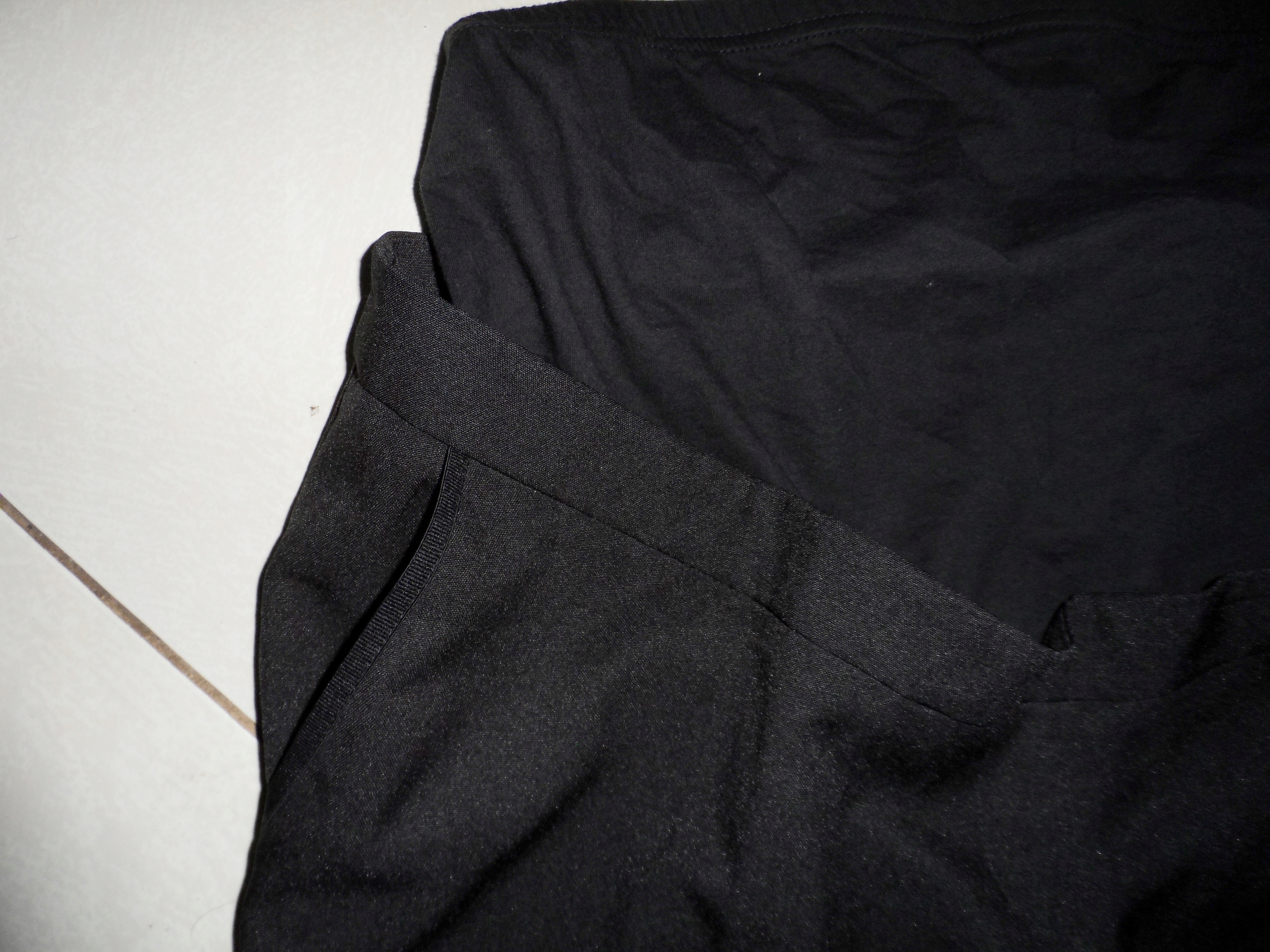 CIĄŻOWE NOWE CZARNE eleganckie SPODNIE r 44 na 175 Długość nogawki od kroku 72 cm