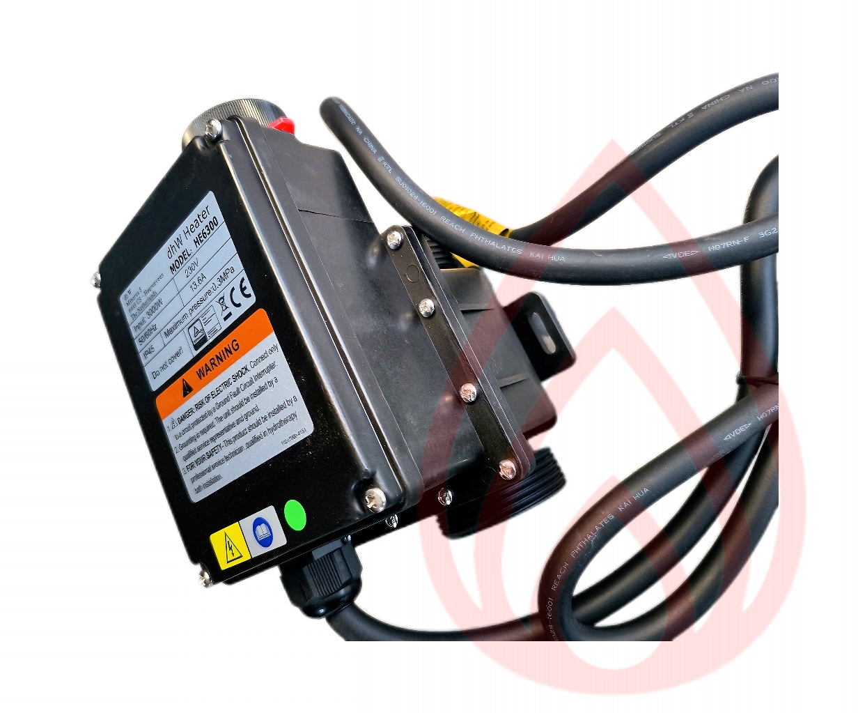 Elektryczna grzałka do jacuzzi, balii 3,0 kW z wyłącznikiem przepływu