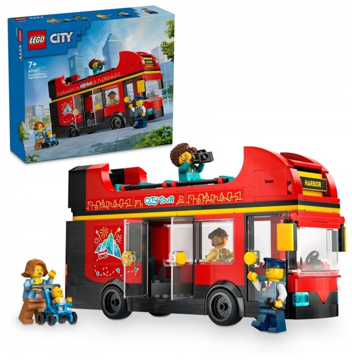 Lego 60407 City Patrový Červený Autobus Autokar 384 Dílků 7+ Dárek