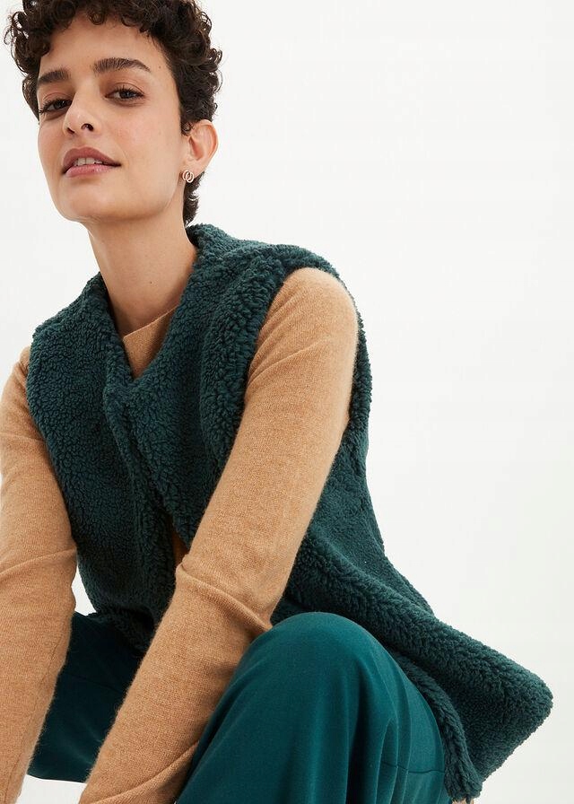 40 PLUSZOWA KAMIZELKA DAMSKA Bonprix Rodzaj puchowa