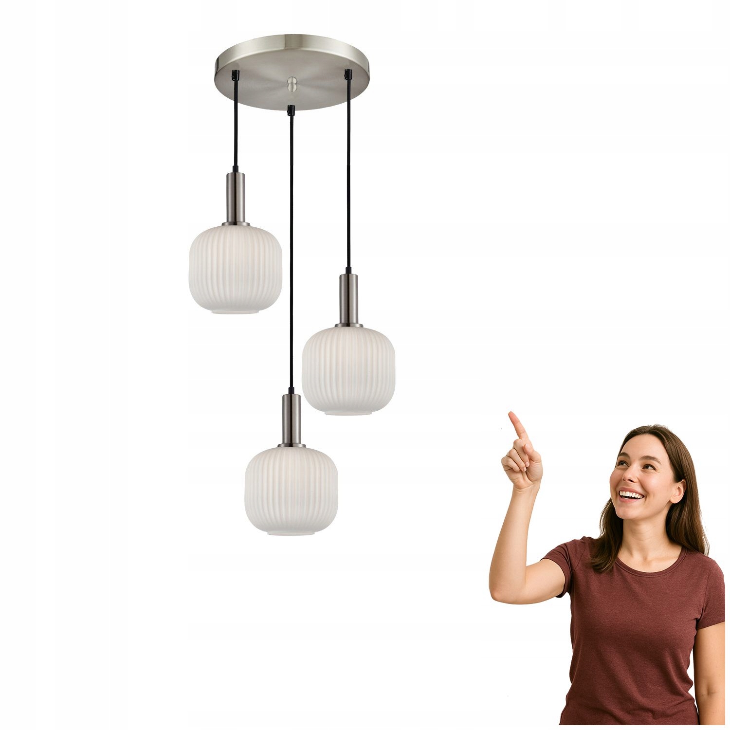 Závesná lampa Penzi PND-31981-3S-SC-WH Italux