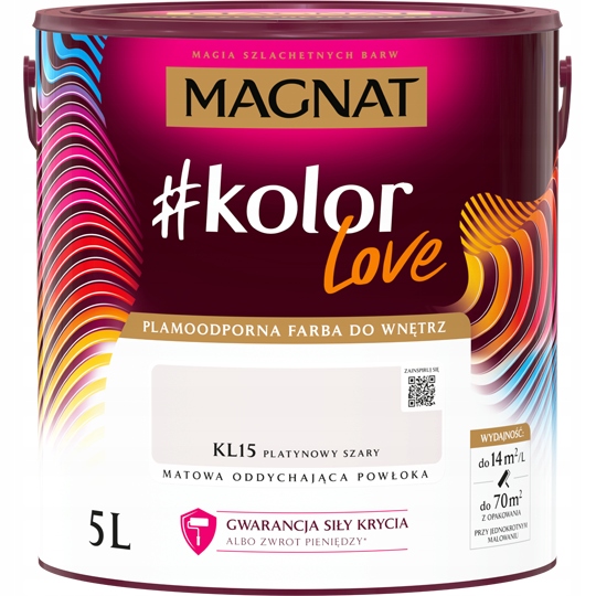 Magnat Kolor Love KL15 platynowy szary 5L Bs