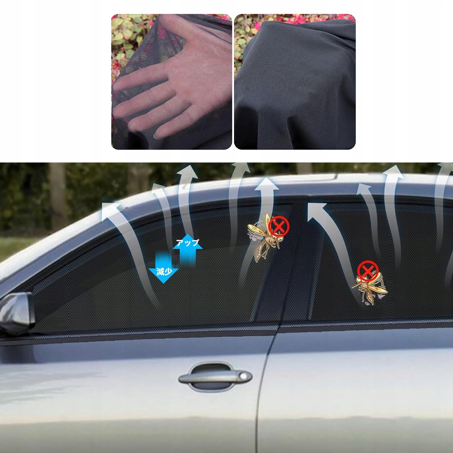 OSŁONA PRZECIWSŁONECZNA MOSKITIERA NA SZYBĘ DRZWI DO SAMOCHODU DLA DZIECI Typ samochodu 4x4/SUV Samochody osobowe