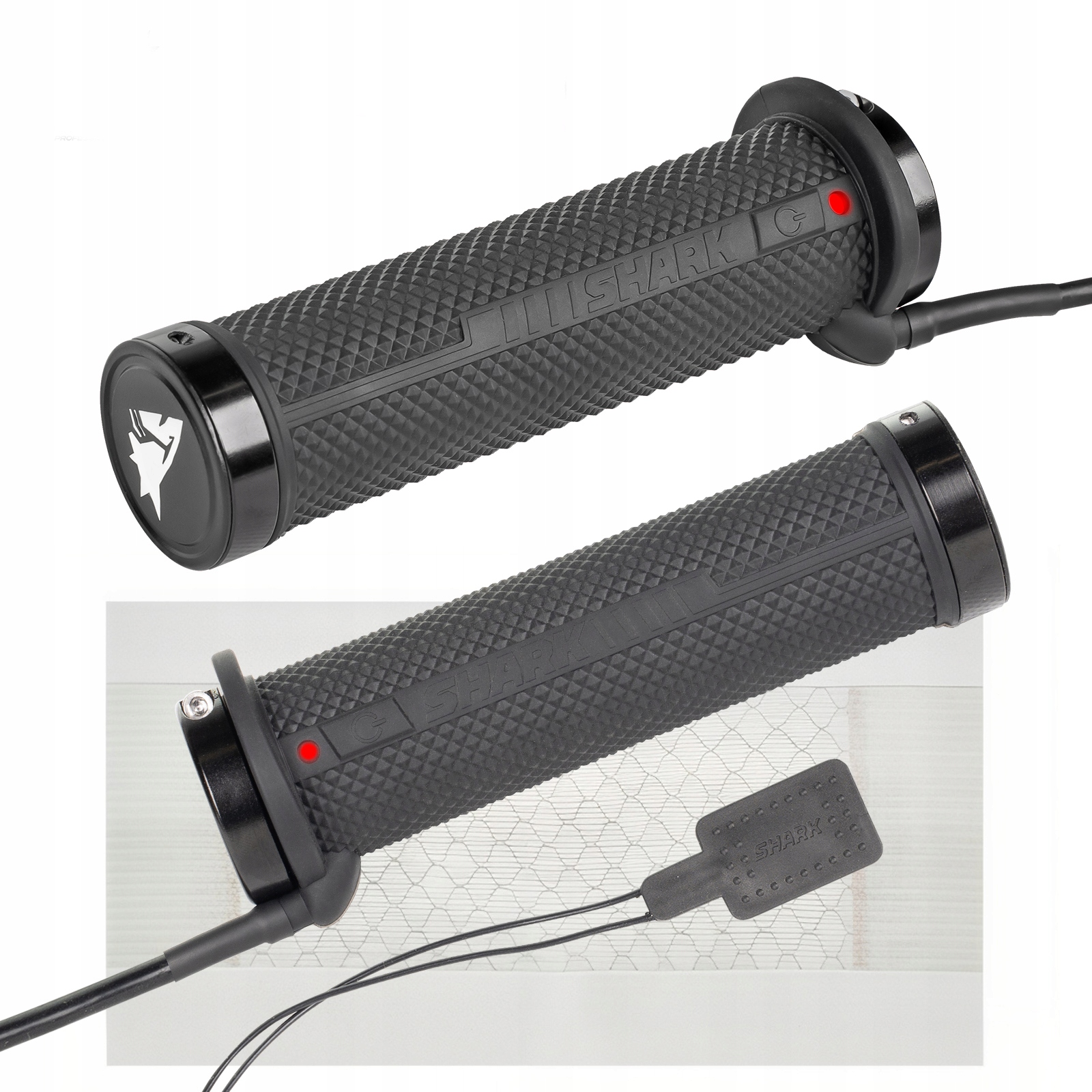 Shark Sada Vyhrievaných Manžet Lock-on S Palcom Vyhrievaná Podložka