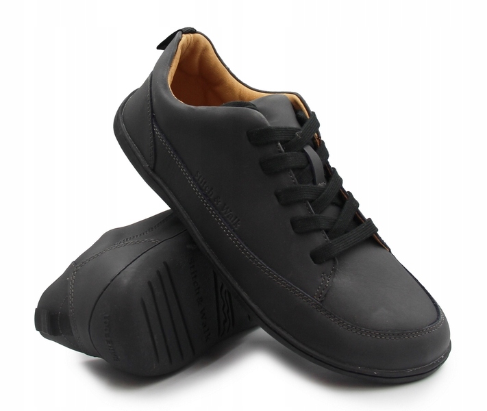 Pánské barefoot kožené polobotky na jaro Stich&walk S088-61255B 42