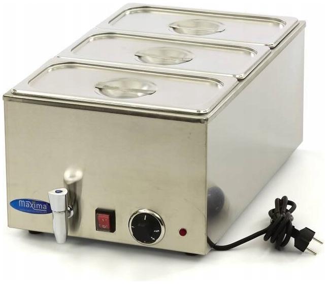 Elektrický Bemar s kohoutkem a nádobami 3x 1/3GN Bain Marie Maxima 9300011