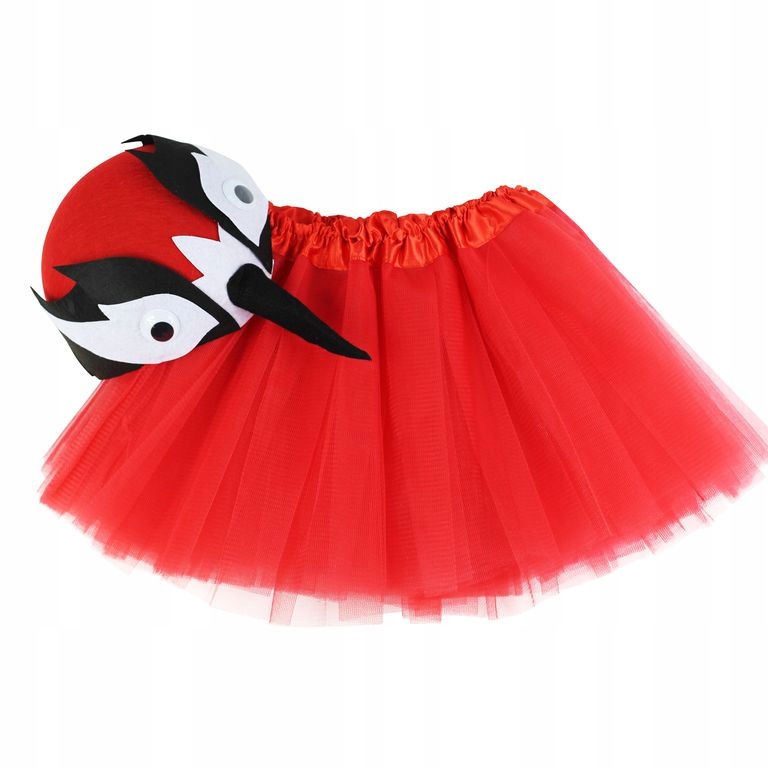 

Czapka + Spódniczka Strój Dzięcioł Ptak Dł. 50CM