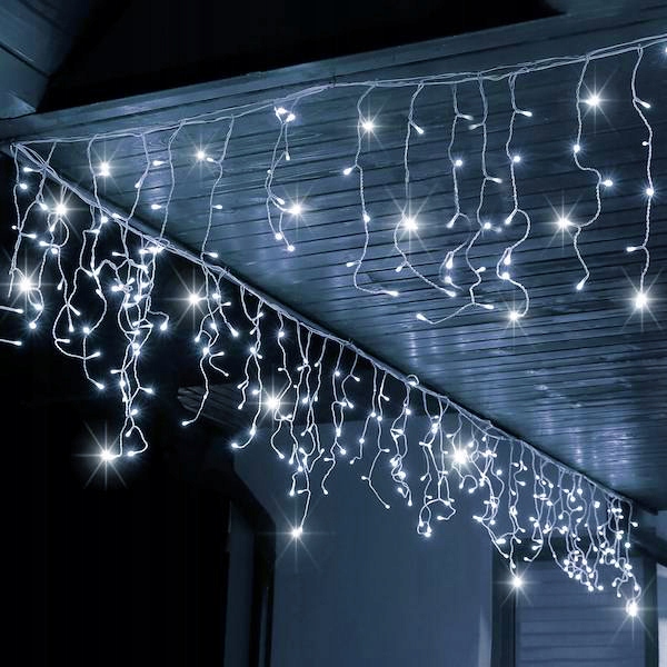 Icicles 500 LED záclona Vonkajšie svetlá 22,5 m Hrúbka IP44 studená + Flash Druh svetelná záclona