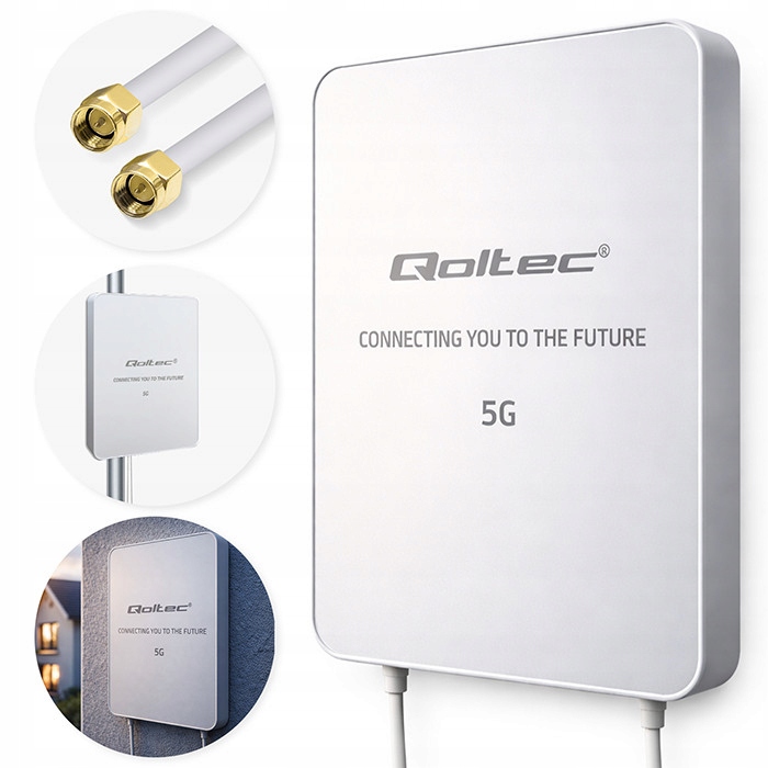 Qoltec Směrová anténa 5G Lte 16 dBi Sma 3300-3800 MHz, IP67, 3 m