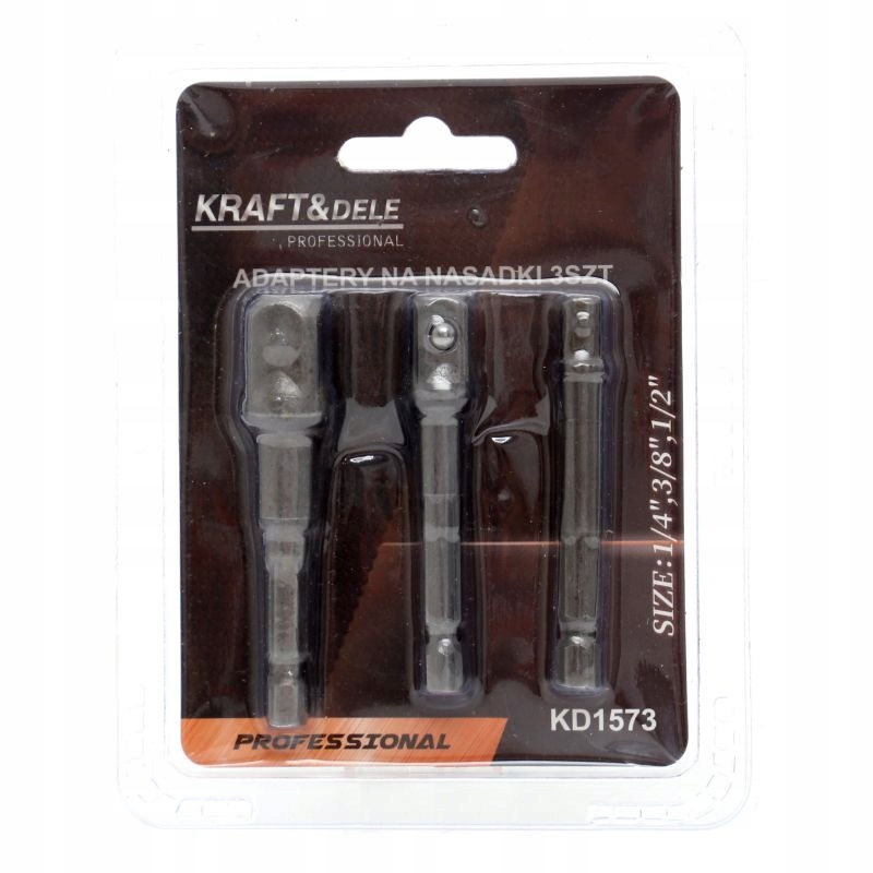 REDUKCJE ADAPTERY DO WKRĘTARKI NA NASADKI 1/4 3/8 1/2 Seria kd1573