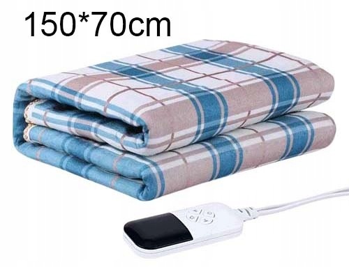 Elektryczny Koc grzewczy 150x70cm Pilot mata Led pod prześcieradło