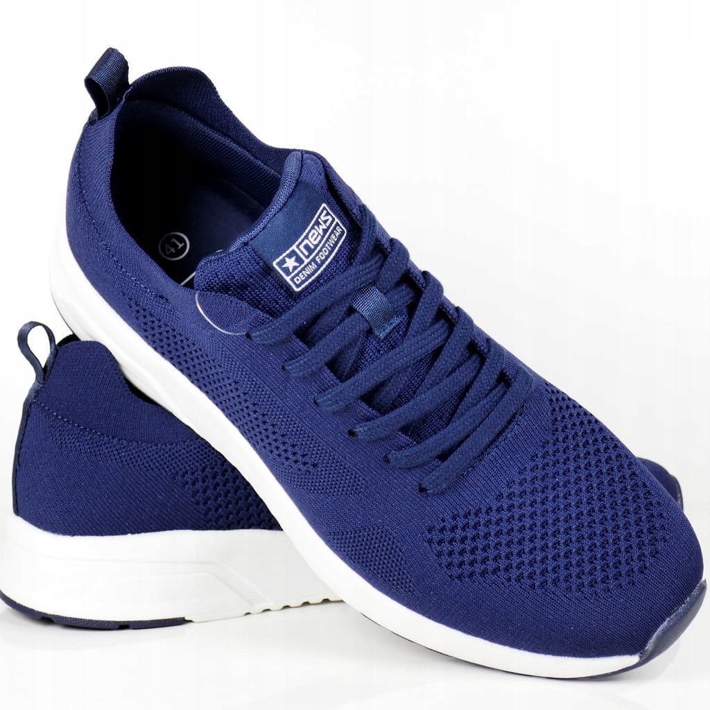 Pánské Sportovní Polobotky Ze Síťoviny Na Bílé Podrážce, Modré A Modré