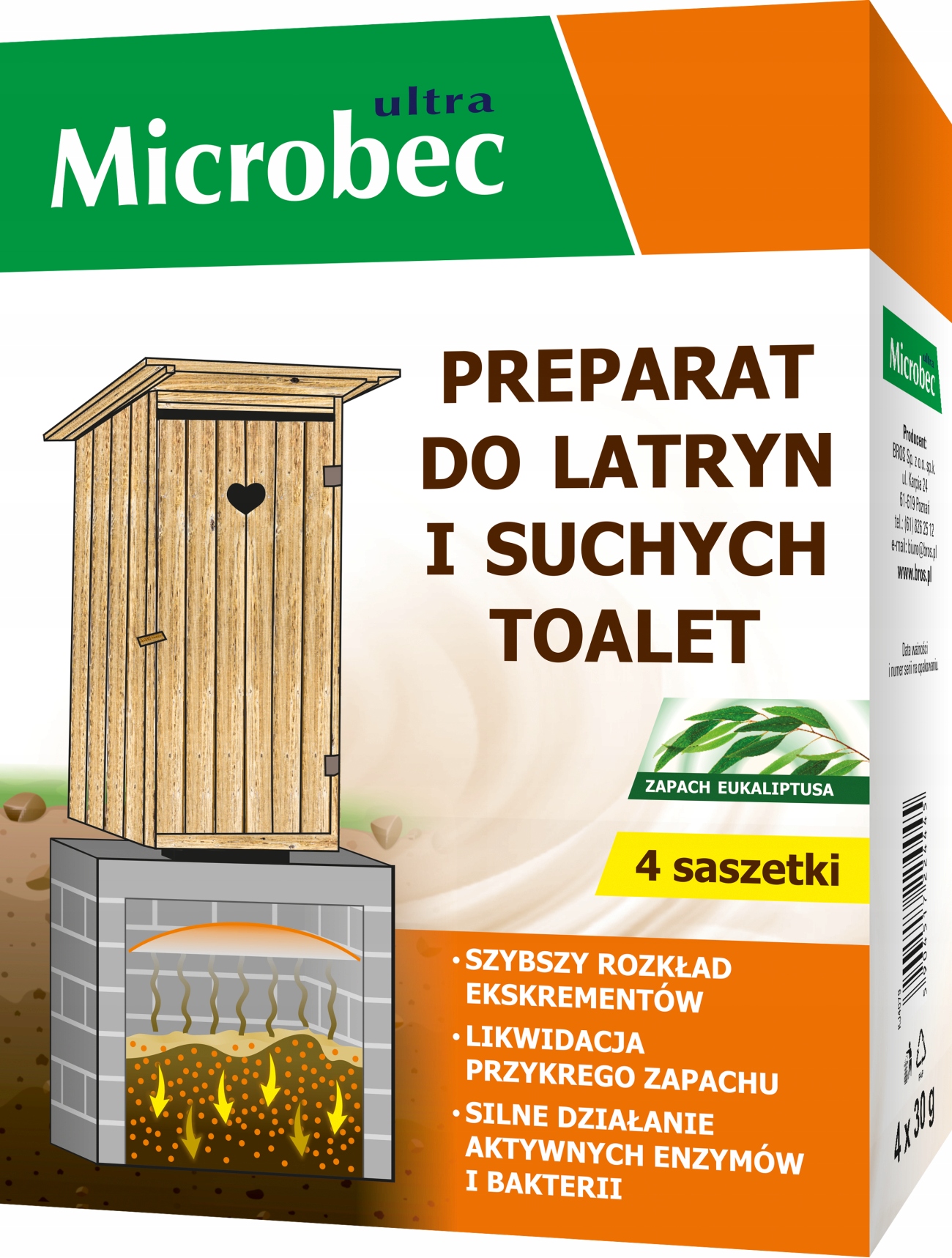 

Microbec bakterie do Latryn i suchych Toalet 4x30g