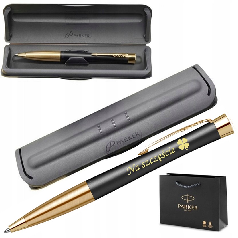 Parker Długopis Urban Czarny Mat Gt Złocenia Grawer etui Muszelka