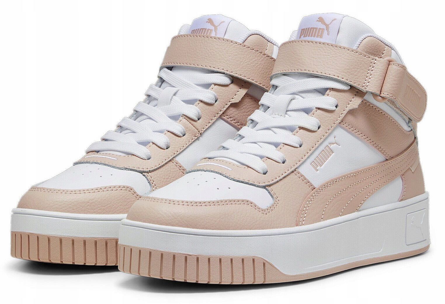 Buty damskie Puma Carina Street Mid r.39 Białe Wysokie Skórzane Sneakersy