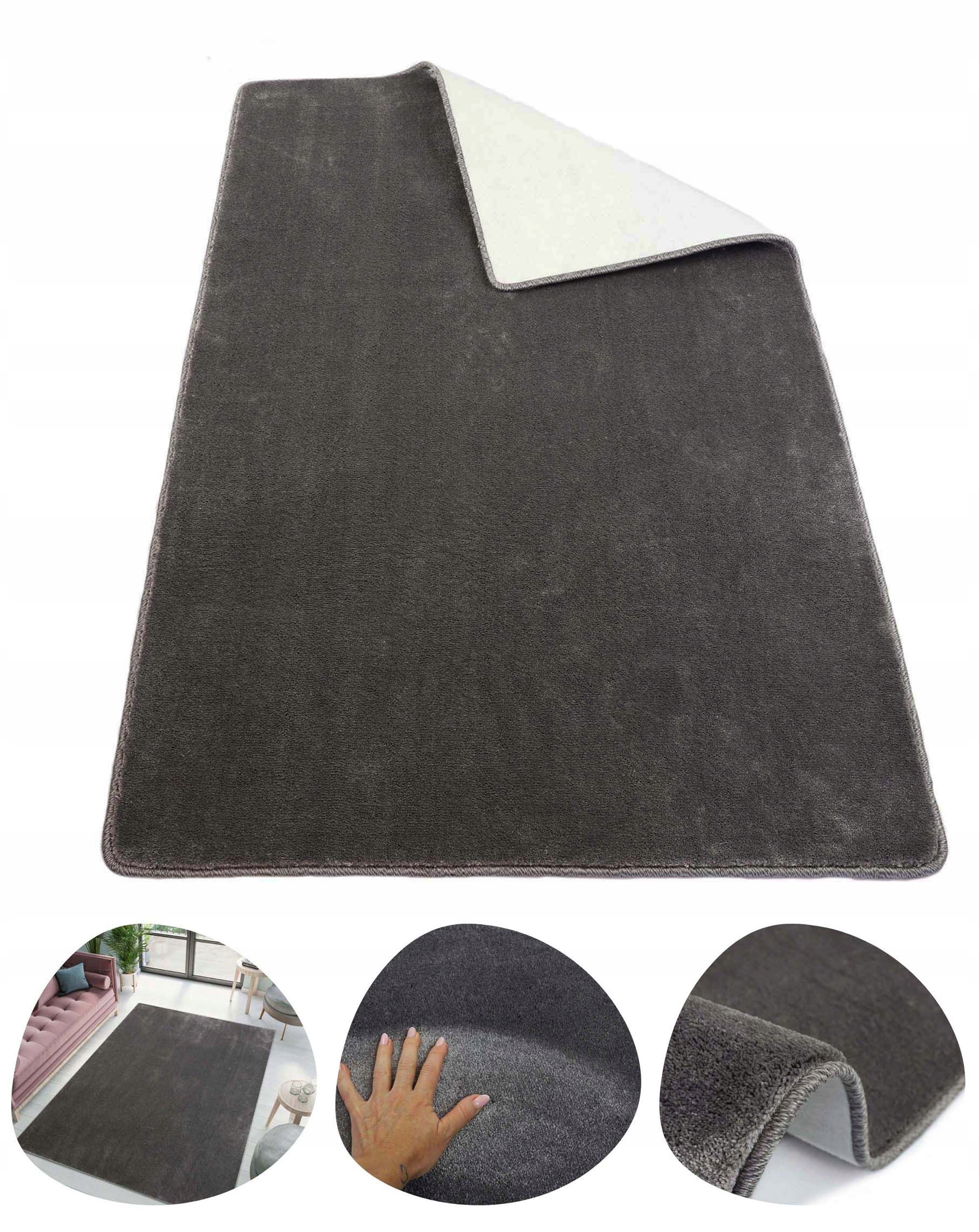 Silný Hustý Koberec Do Obývacího Pokoje Grafitová Elegance 100X150 cm Harmony Lux