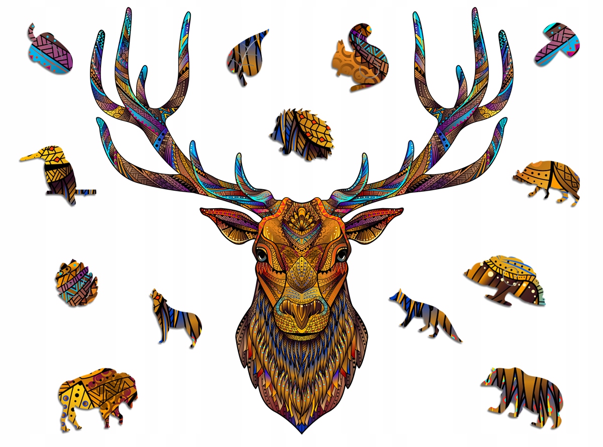 

Puzzle Drewniane Dla Dorosłych Premium Jeleń XXL