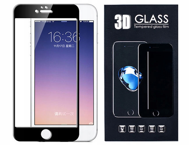 

Iphone 7 Szkło Hartowane 3D 9H Czarne Cały Ekran