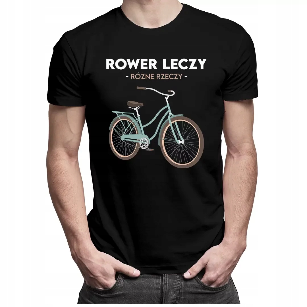

Rower leczy różne rzeczy koszulka z rowerem męska