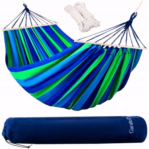 

Hamak Ogrodowy dwuosobowy 260x160cm XXL +pokrowiec