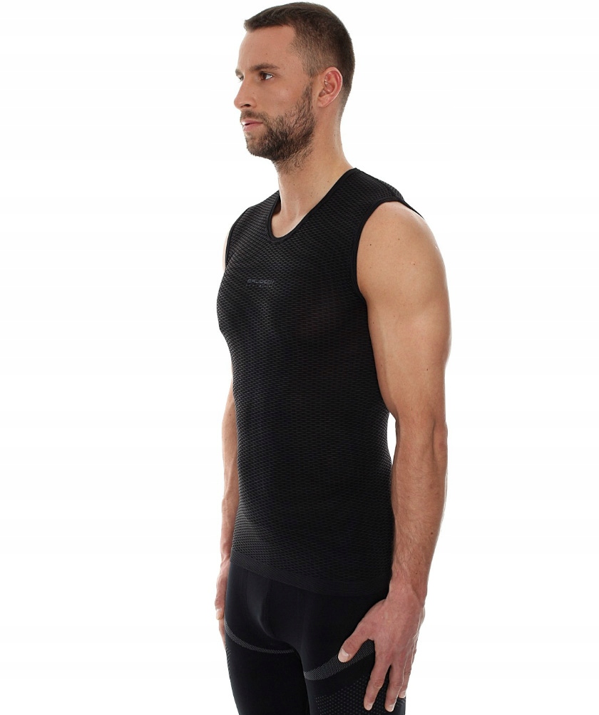 SPORTOWA KOSZULKA BASE LAYER BRUBECK XL IV1 Dekolt okrągły