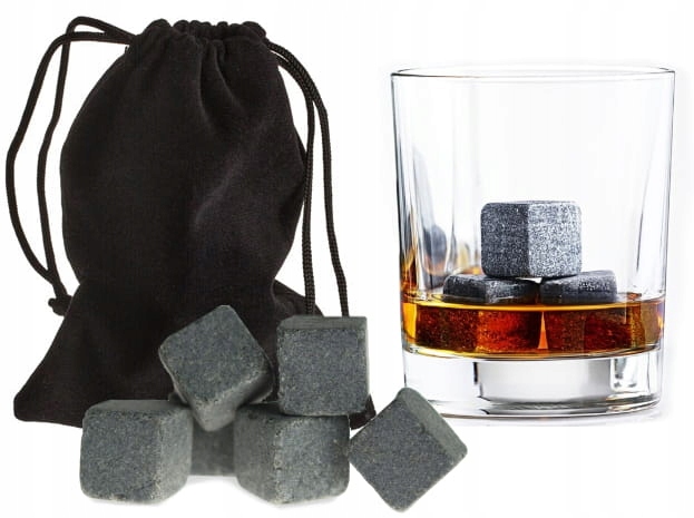 

Kostki Lodowe Kamienne do Whisky z Woreczkiem