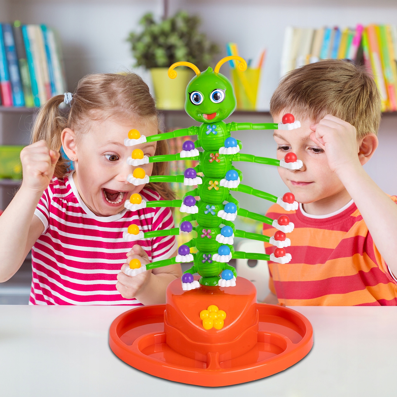 GRA ZRĘCZNOŚCIOWA TAŃCZĄCA STONOGA GĄSIENICA ROBACZEK SPADAJĄCE KULKI Marka MalPlay