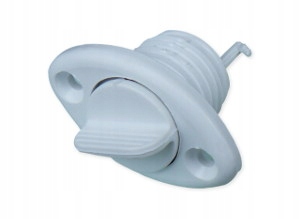 

Korek spustowy do łodzi owalny biały śr.19(26,5)mm