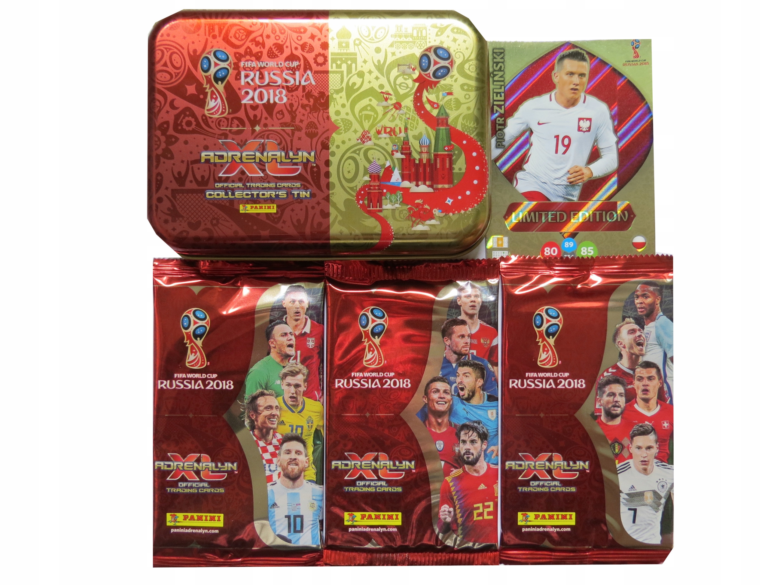 Panini Russia 2018 Karty Piłkarskie Puszka 3 Saszetki Limited Zieliński