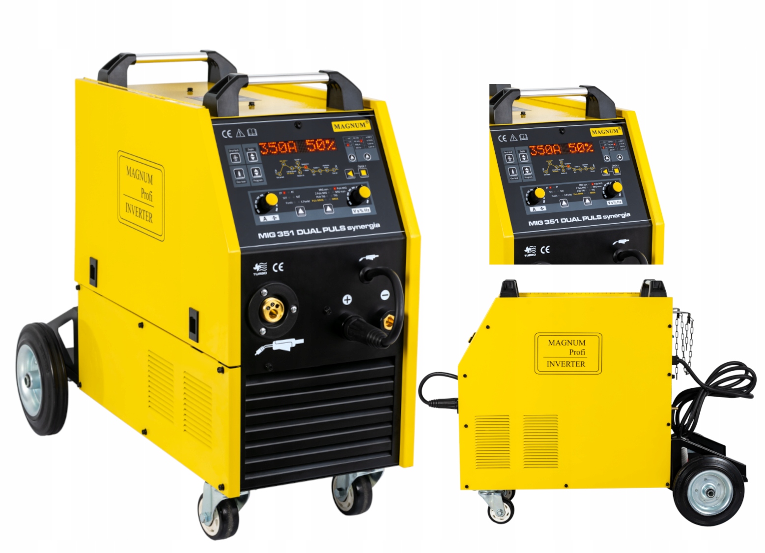 Spawarka migomat Magnum Mig 351 Dual Puls Synergia Igbt 350A 400V 2T 4T