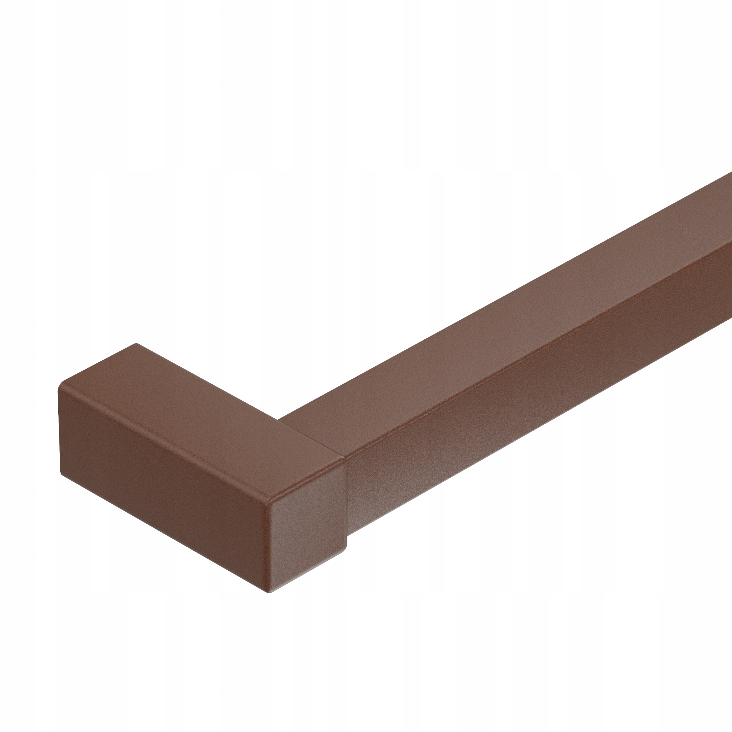 Schodišťové zábradlí nástěnný držák zábradlí 25x25 mm hnědý 250 cm Faro