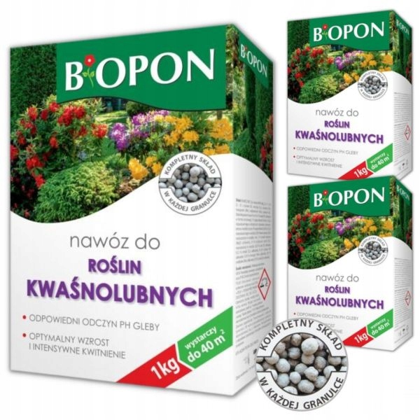 

Nawóz do roślin kwaśnolubnych Bopon 1 kg x 3 szt.