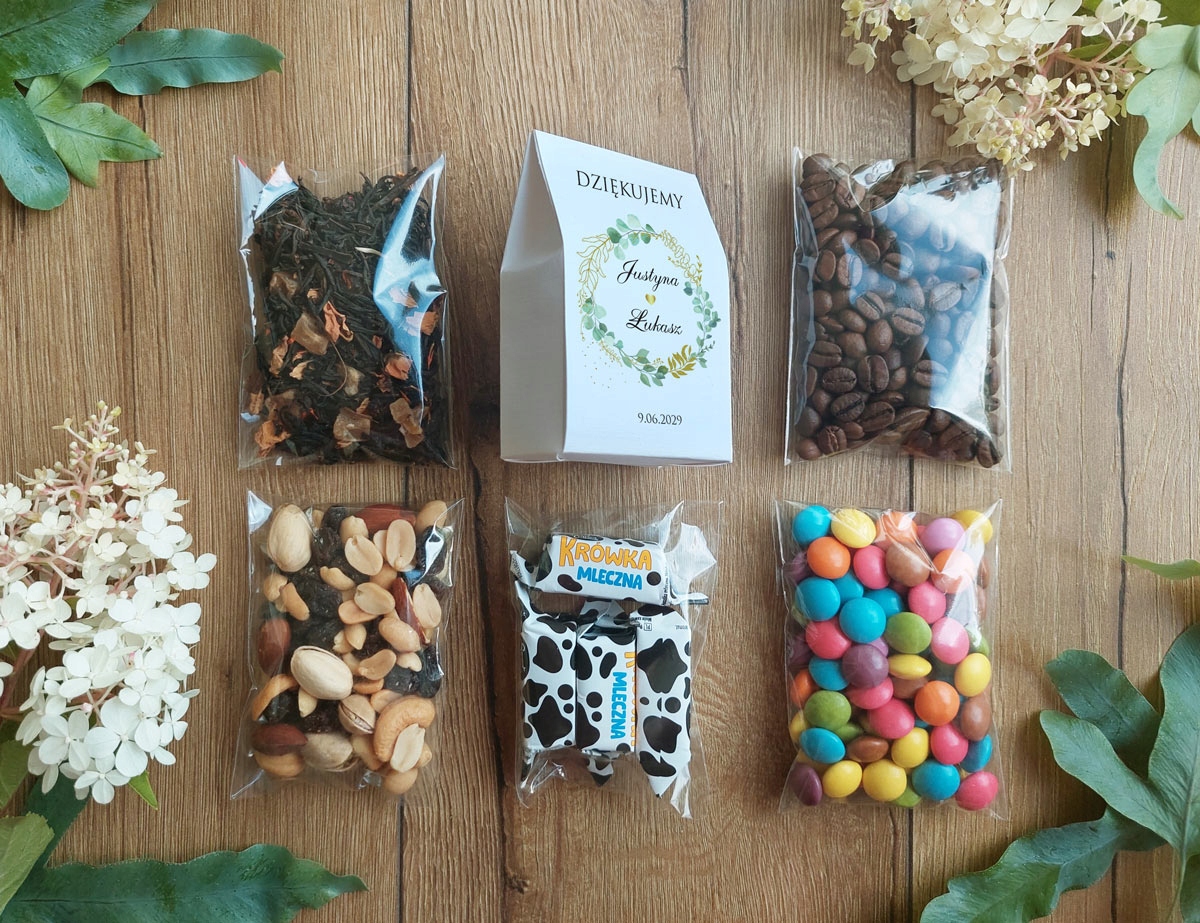 Pudełka pudełeczka podziękowania z kokardką ślub Marka inny