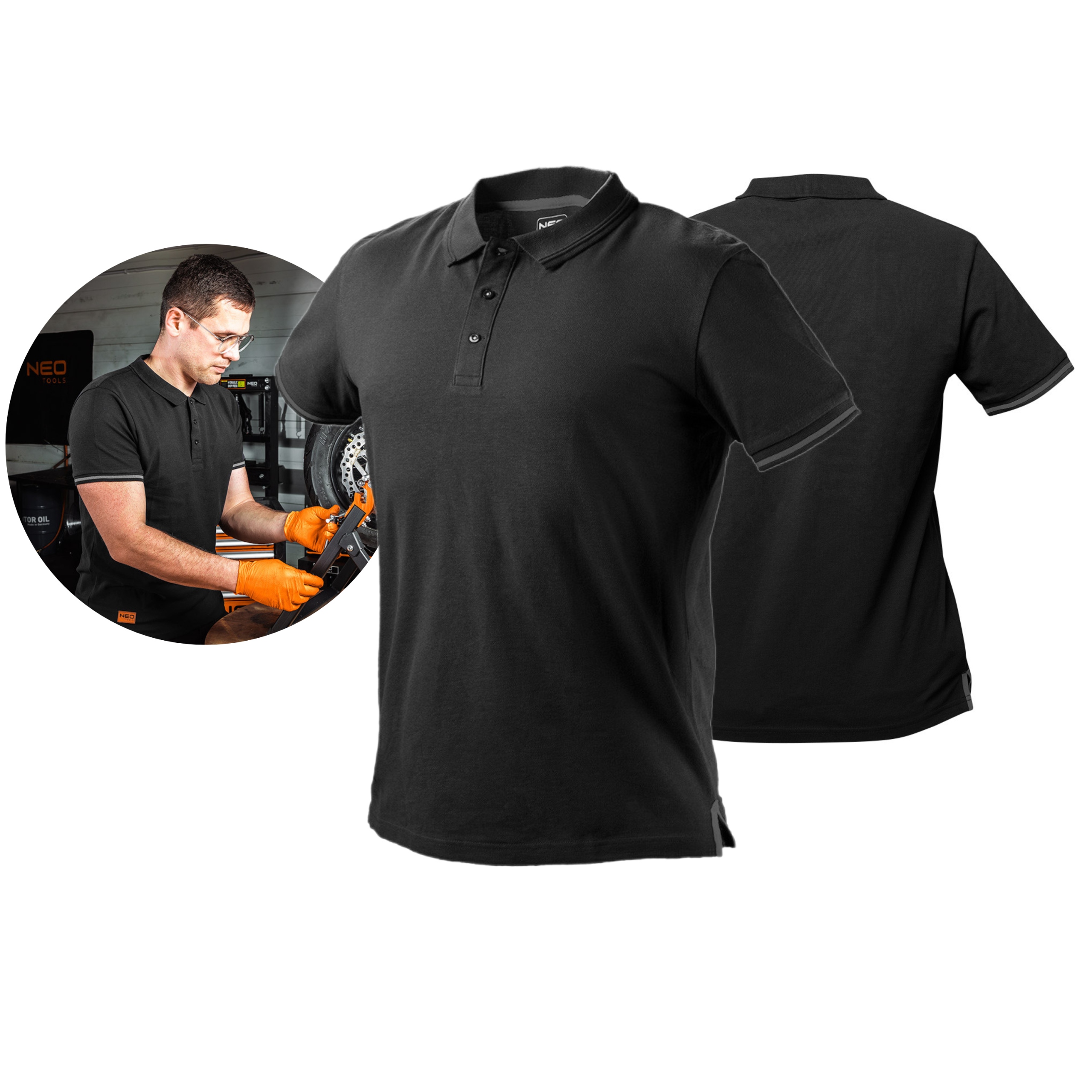 

Neo Koszulka Polo Robocza Denim Czarna rozm. L