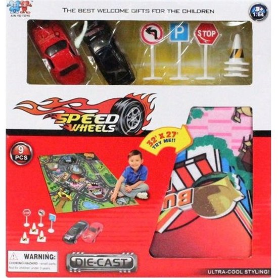 

Mata z ulicami do zabawy Duża +2autka + dogowe