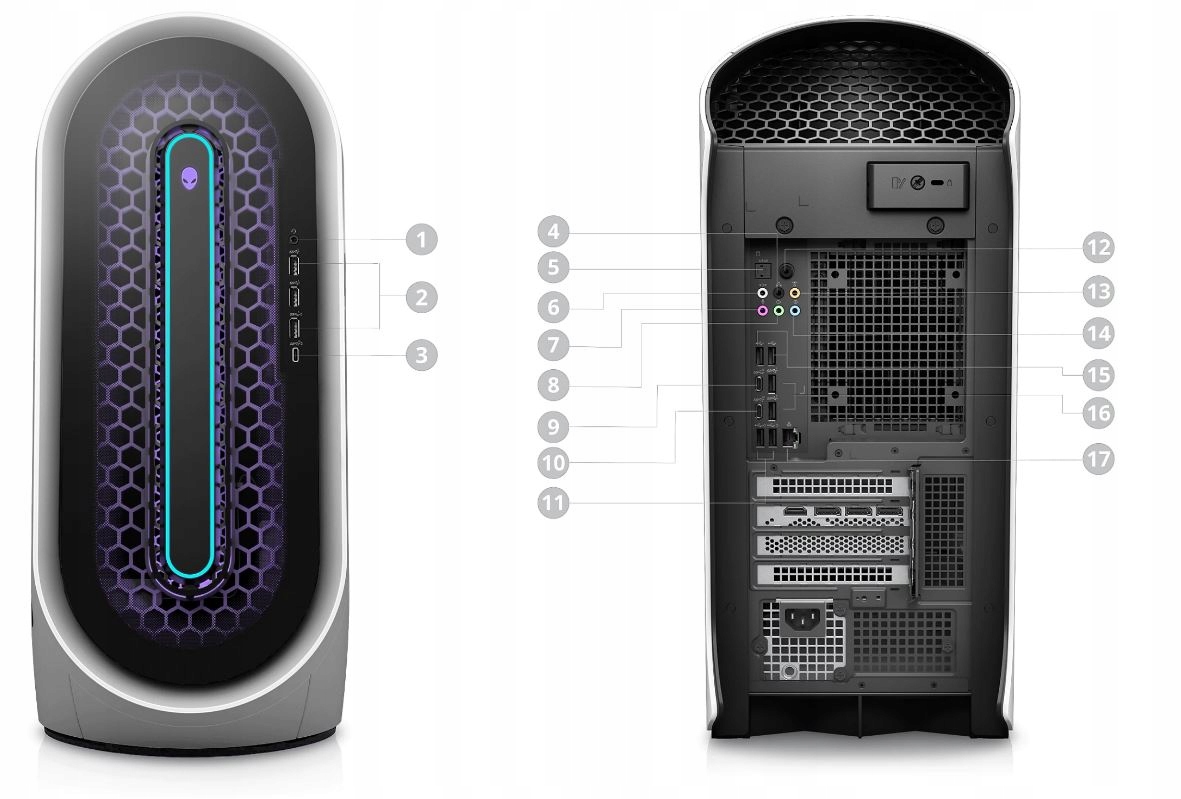 Dell Alienware Aurora R13 i7-12700KF 16GB DDR5 1,5TB GeForce RTX 3080 Win11 Typ dysku twardego HDD + SSD (M.2)