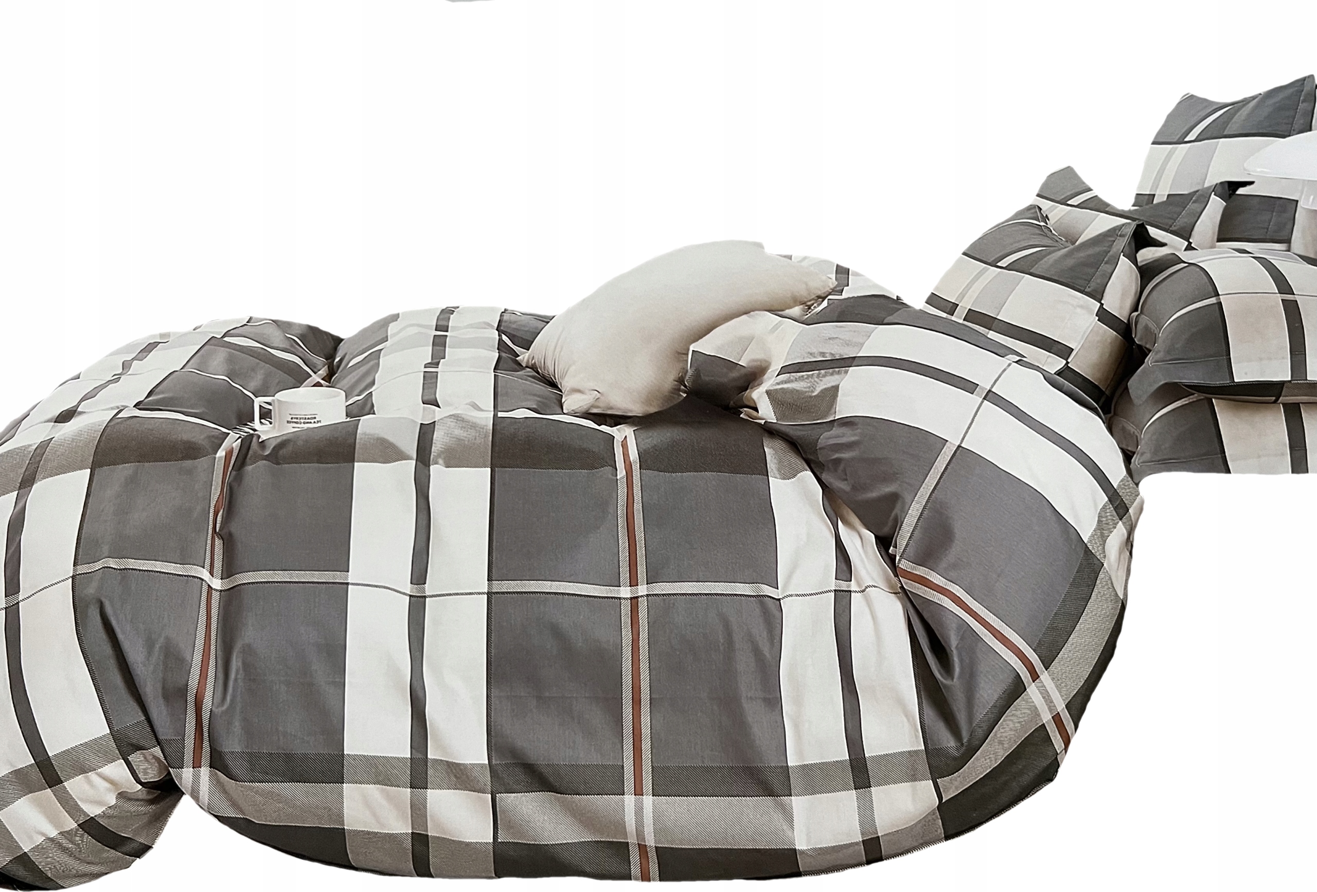 Povlečení 160x200 Bavlna Saténová 100% Povlečení Sada Povlečení Mřížka