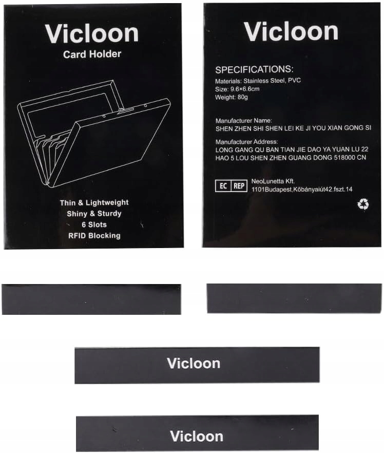 Portfel Metalowy etui na karty wielokolorowy Card Holder RFID Ochrona kart Kolor wielokolorowy